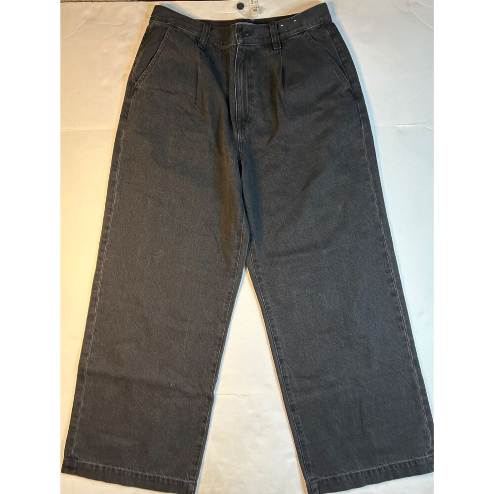 Madewell Jeans Womens 30 Black Harlow High Rise Wide Leg Pleated Baggy Denim NWT